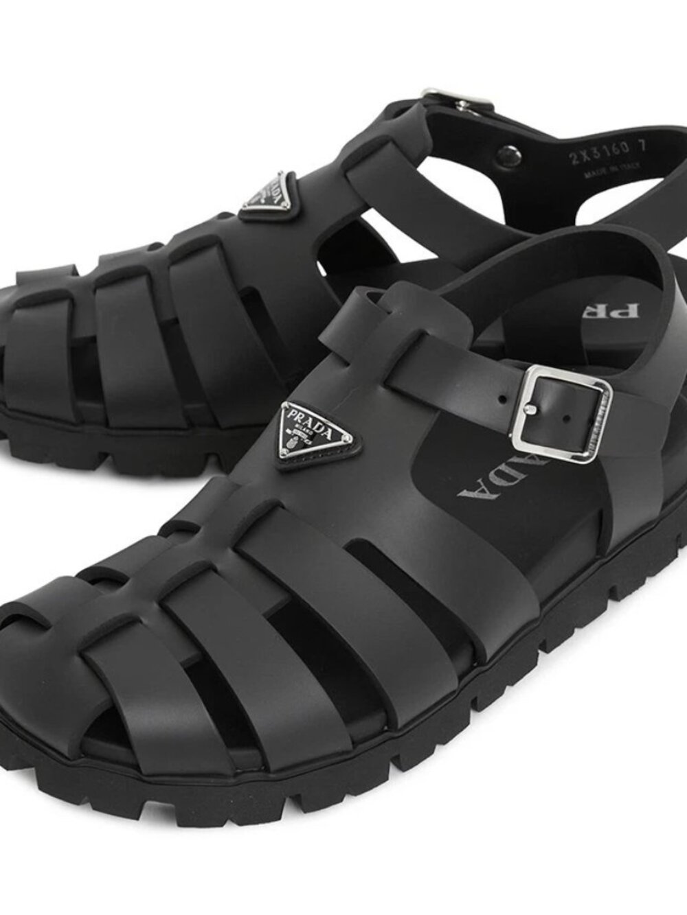 NEW PRADA Fisherman Man Sandals UK Size 8